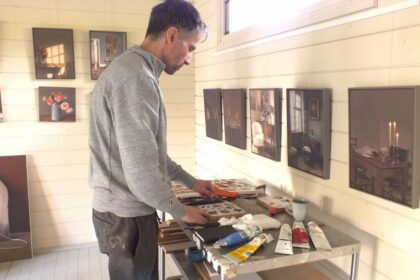 Serge de Vries aan het werk Goudsberg (vk)